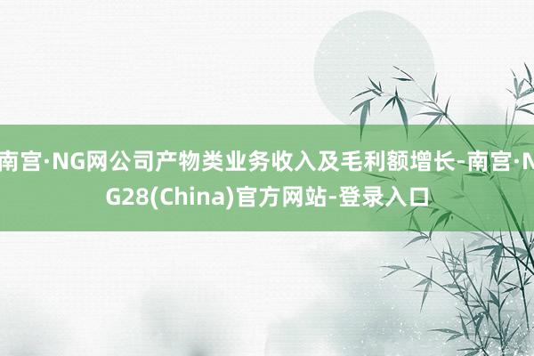南宫·NG网公司产物类业务收入及毛利额增长-南宫·NG28(China)官方网站-登录入口