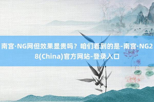 南宫·NG网但效果显贵吗？咱们看到的是-南宫·NG28(China)官方网站-登录入口