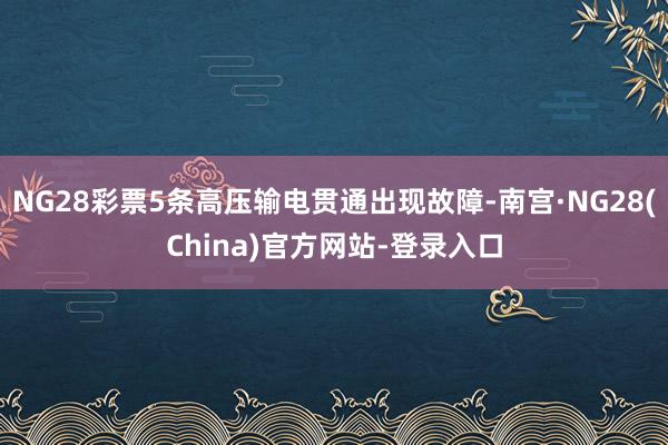 NG28彩票5条高压输电贯通出现故障-南宫·NG28(China)官方网站-登录入口