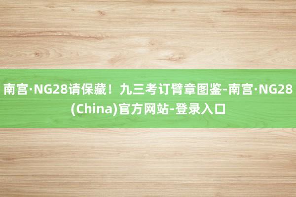 南宫·NG28请保藏！九三考订臂章图鉴-南宫·NG28(China)官方网站-登录入口
