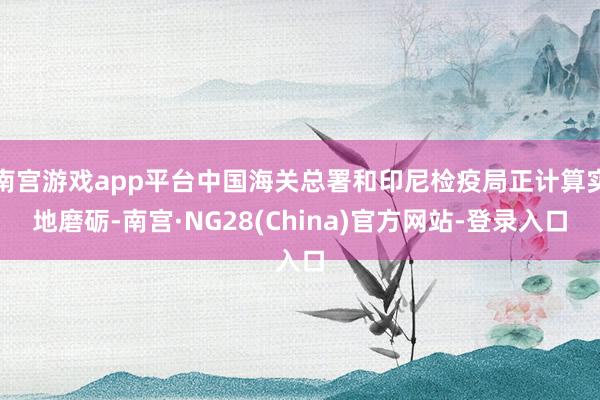 南宫游戏app平台中国海关总署和印尼检疫局正计算实地磨砺-南宫·NG28(China)官方网站-登录入口