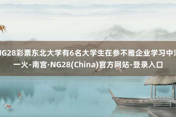 NG28彩票东北大学有6名大学生在参不雅企业学习中溺一火-南宫·NG28(China)官方网站-登录入口